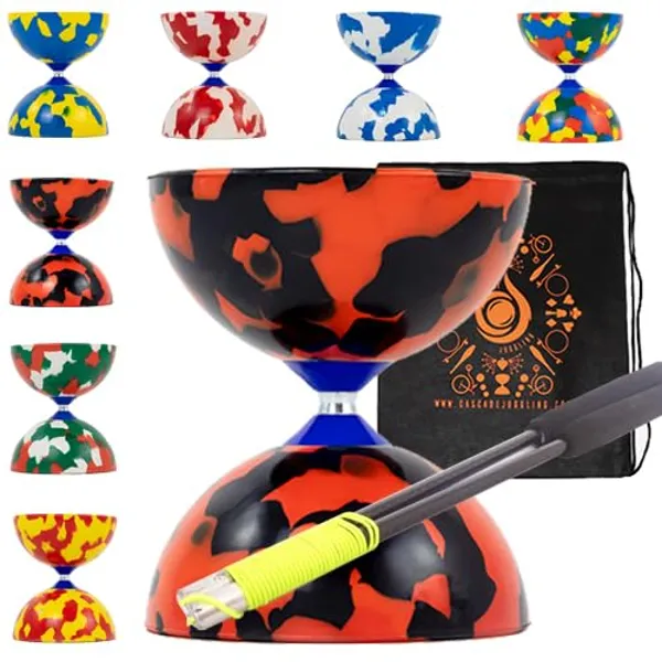 Juggle Dream Jester Diabolo Set - Red & Black