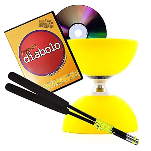 Cyclone Triple Bearing Diabolo - Yellow