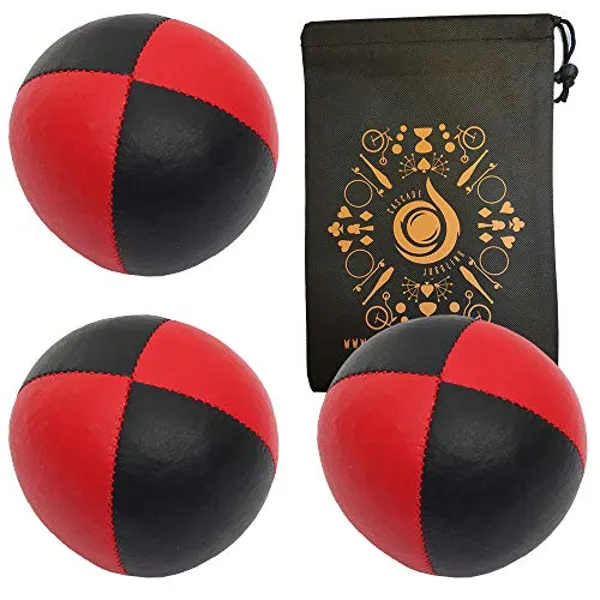 Cascade Classic Pro 115g Thud Juggling Balls Set (Red and Black)
