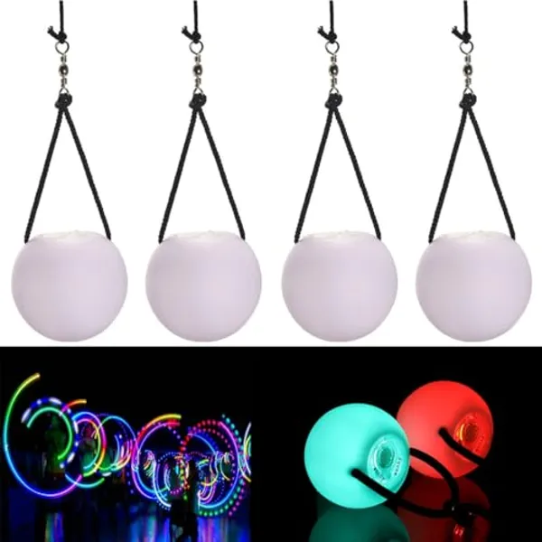 GRACETOP LED Poi Balls - 4pcs Set