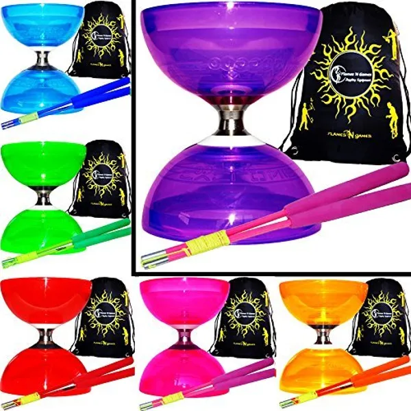 Quartz II Free Runner Diabolo Set - Purple/Pink