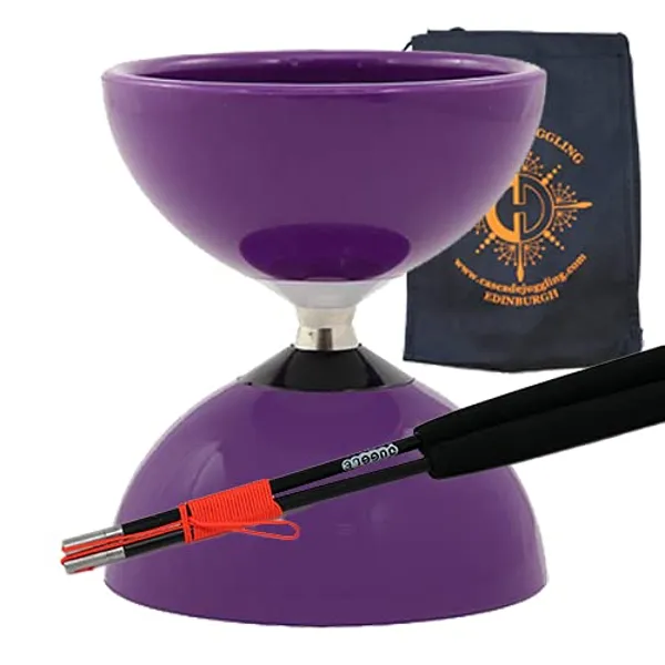 Juggle Dream Carousel Bearing Diabolo & Fiber Sticks Set (Purple)