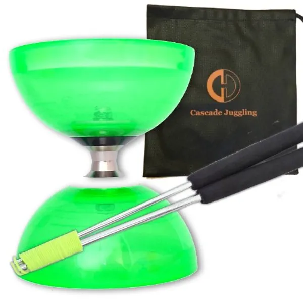 Juggle Dream Green Cyclone Quartz II Diabolo Set