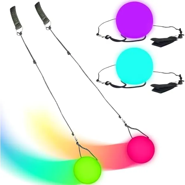 Funmo LED Poi Balls with Rainbow Effects