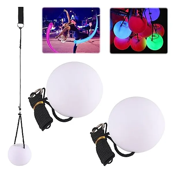 LUFEIS LED POI Juggling Balls (9 Light Modes)