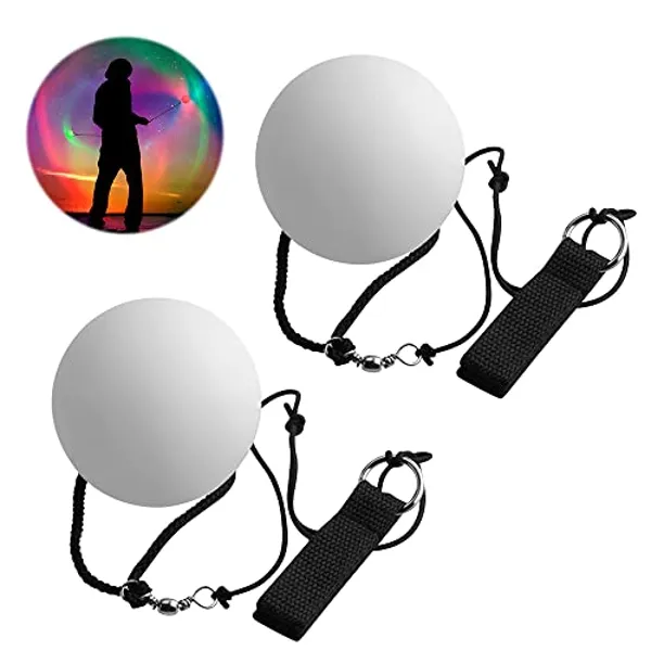 Furado LED POI Balls (Rainbow & Strobe Effect)