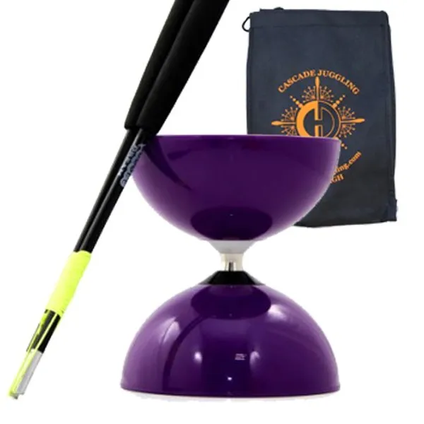 Juggle Dream Purple Big Top Diabolos Set with Black Sticks & Bag