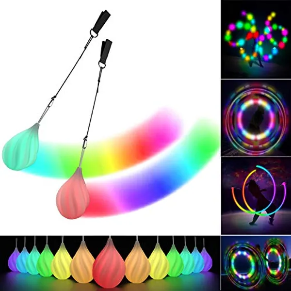 Papi Dada LED Poi Balls - Rainbow Glow Set