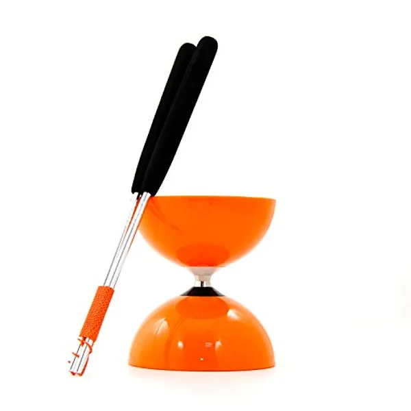 Big Top Bearing Diabolo & Aluminium Handsticks (Orange)